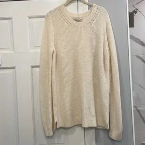 LOFT Cream Knitted Sweater
